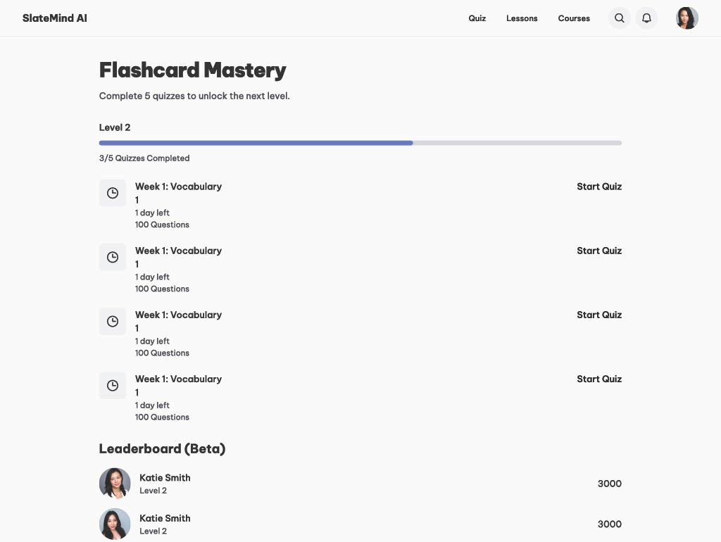 Quiz Feature